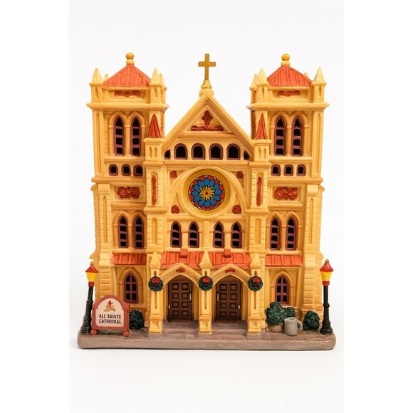 Christmas Village Collectible | Lemax Caddigton All Saints Cathedral Lighted - Picture 1 of 16